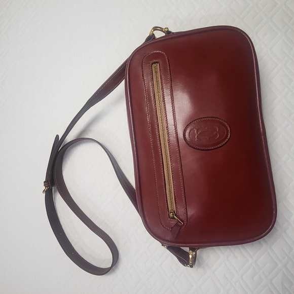 Cartier Burgundy Leather Crossbody Bag with Timeless Design - Picture 1 of 11